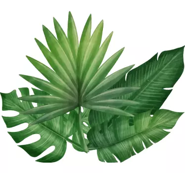 Plant sticker luxurious leaf arrangement - TenStickers