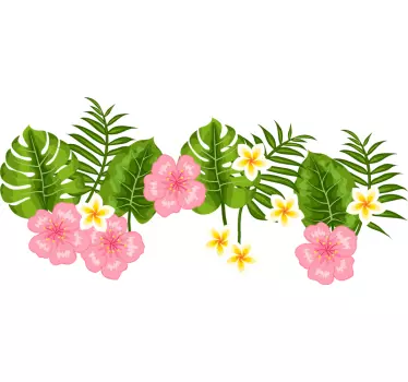 Wall sticker tropical floral design - TenStickers