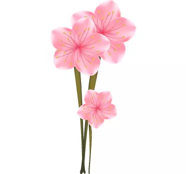 Tile sticker beautiful floral design - TenStickers