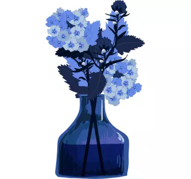 Wall sticker flower arrangement vase - TenStickers