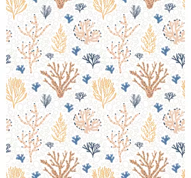 Nature wall sticker stylish coral design - TenStickers