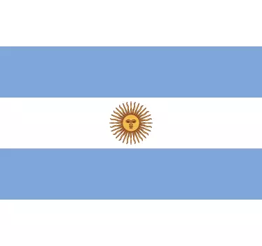 Argentinian Sun Symbol flag sticker - TenStickers
