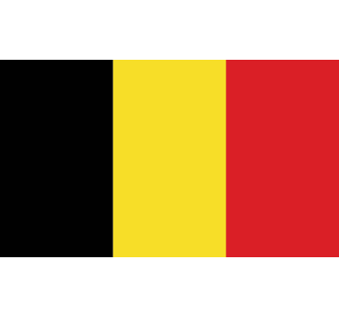 Belgian tri-color flag sticker - TenStickers