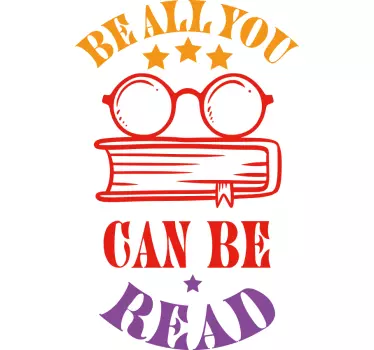Motivational reading quote quote wall sticker - TenStickers