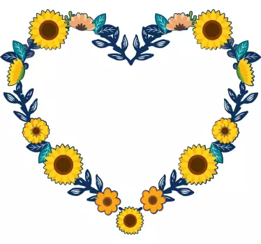 Heartfelt floral arrangement flower wall sticker - TenStickers