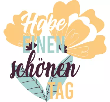 Text sticker flowers and greetings - TenStickers