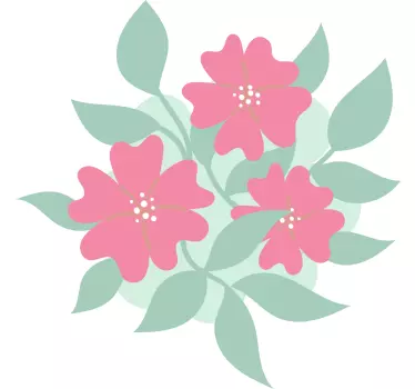 Blush blossom composition wall sticker - TenStickers