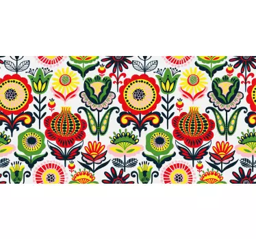 Flower wall sticker radiant botanical design - TenStickers