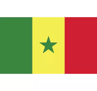Senegal design flag sticker - TenStickers