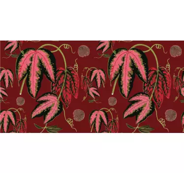 Red maranta warm colours decals for furniture - TenStickers