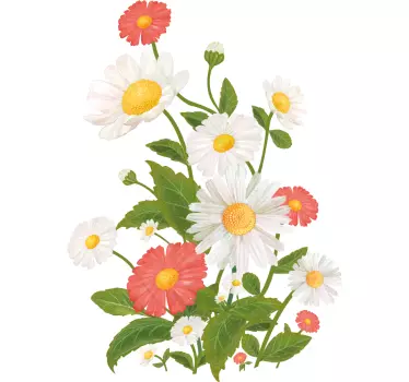 Wall sticker radiant floral arrangement - TenStickers