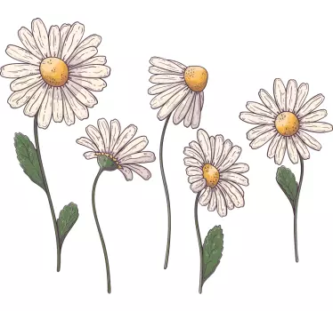 Flower wall sticker charming blossom arrangement - TenStickers