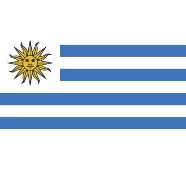 Uruguay national flag sticker - TenStickers