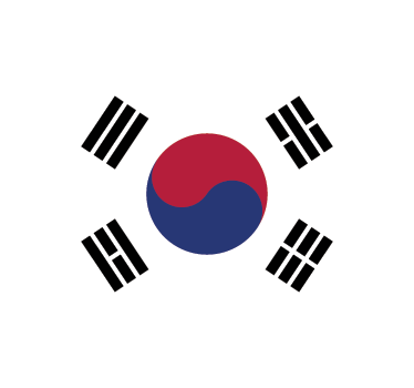 Flag sticker in south korea colors - TenStickers