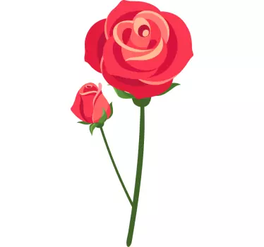 Flower wall sticker elegant floral arrangement - TenStickers