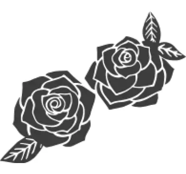 Chic rose bouquet wall sticker - TenStickers