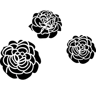 Chic bloom composition flower wall sticker - TenStickers