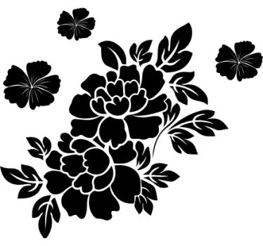 Delightful bloom composition wall sticker - TenStickers