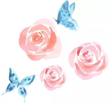 Soft floral appeal wall sticker - TenStickers