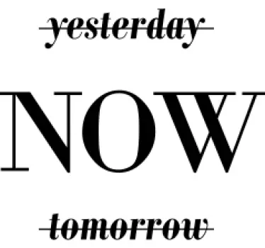 Yesterday now tomorrow quote wall sticker - TenStickers