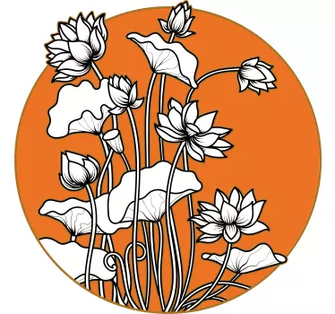 Wall sticker botanical outline design - TenStickers