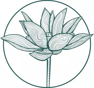 Lotus flower design wall sticker - TenStickers