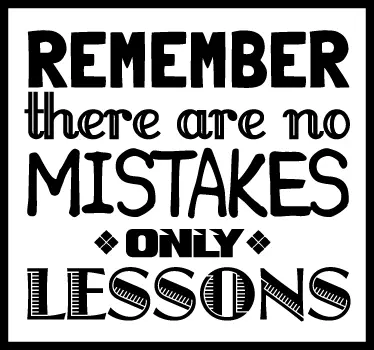 No Mistakes motivation quote wall text Sticker - TenStickers