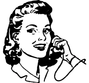 Vintage Woman Door Sticker - TenStickers