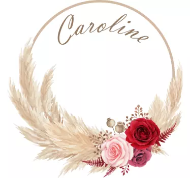 Flower wall sticker floral custom art - TenStickers
