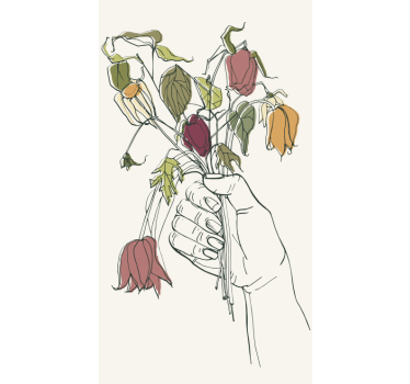 Handheld Blossoms flower wall sticker - TenStickers