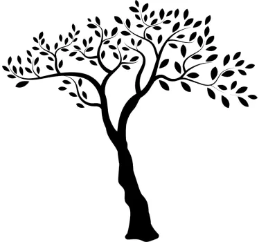Nature wall sticker stylish leafy tree - TenStickers