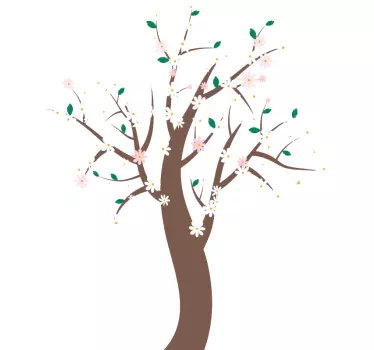 Wall sticker blooming tree design - TenStickers