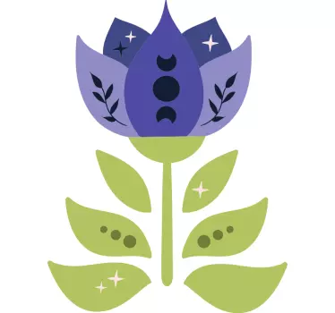 Wall sticker stylish floral art - TenStickers