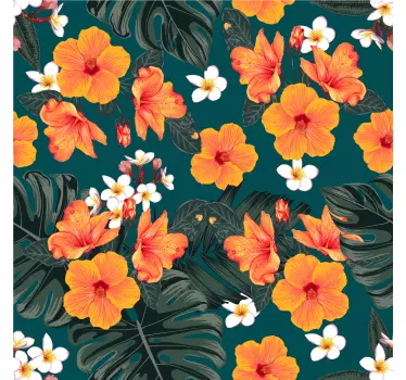 Exotic bloom composition wall sticker - TenStickers
