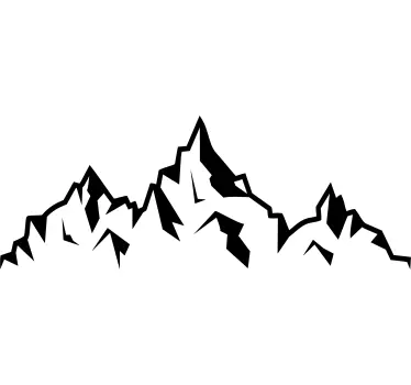 Nature wall sticker mountain silhouette design - TenStickers