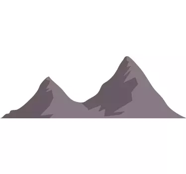 Nature wall sticker mountain range drawing - TenStickers