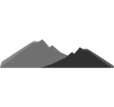 Nature wall sticker stylized mountain peaks - TenStickers