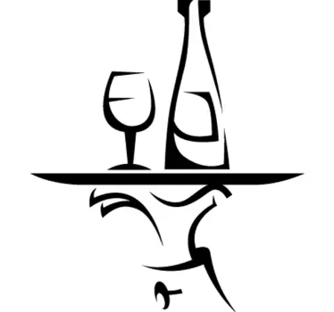 Kitchen wall sticker waiters tray - TenStickers