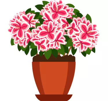 Wall sticker vibrant flower pot - TenStickers