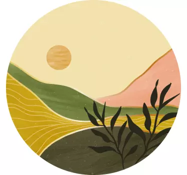 Nature wall sticker serene landscape scene - TenStickers