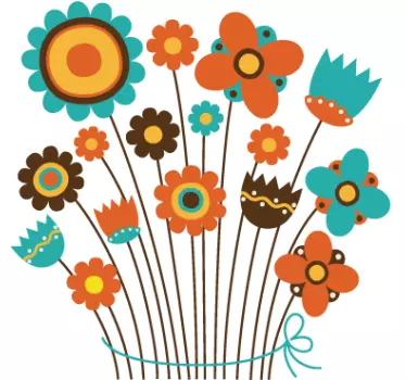 Autumn Floral Cosage Decal - TenStickers