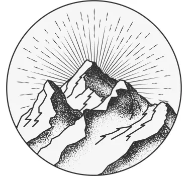 Nature wall sticker mountain peak silhouette - TenStickers