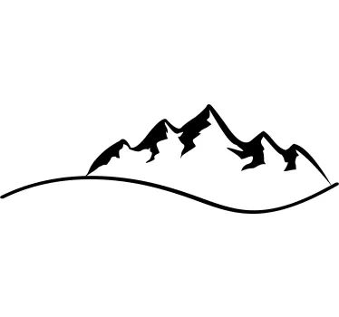 Nature wall sticker grand mountain landscape - TenStickers