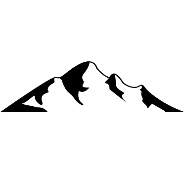 Nature wall sticker mountain silhouette art - TenStickers