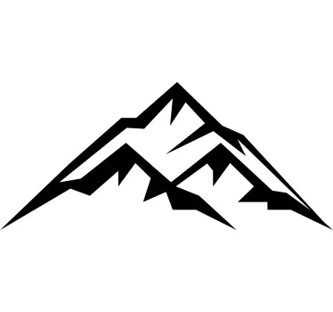 Nature wall sticker artistic mountain peaks - TenStickers