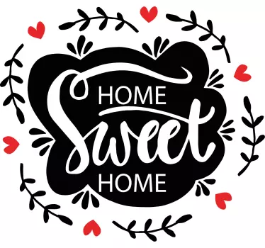 Warm dwelling quote wall sticker - TenStickers