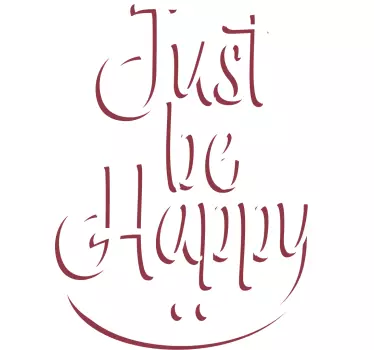 Just be happy quote wall sticker - TenStickers