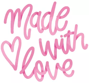 Quote wall sticker made with love - TenStickers