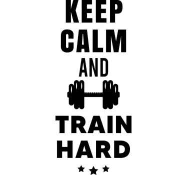 Motivational training quote quote wall sticker - TenStickers