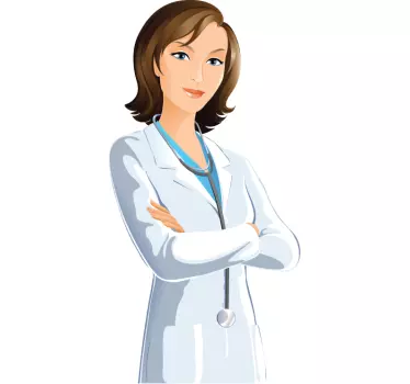 Doctor Female Wall Sticker - TenStickers